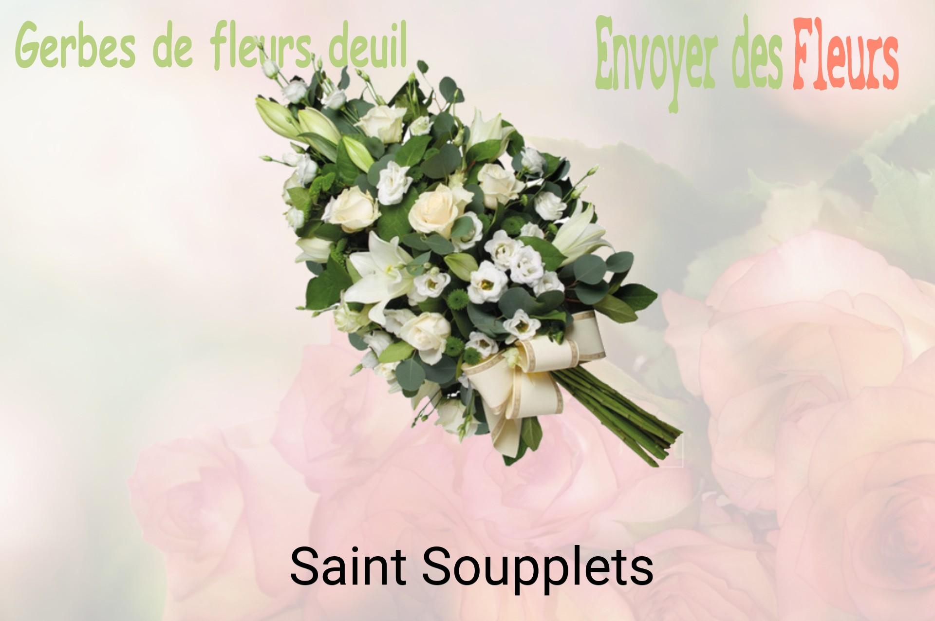 Gerbe de fleurs de deuil livrée à Saint-Soupplets
